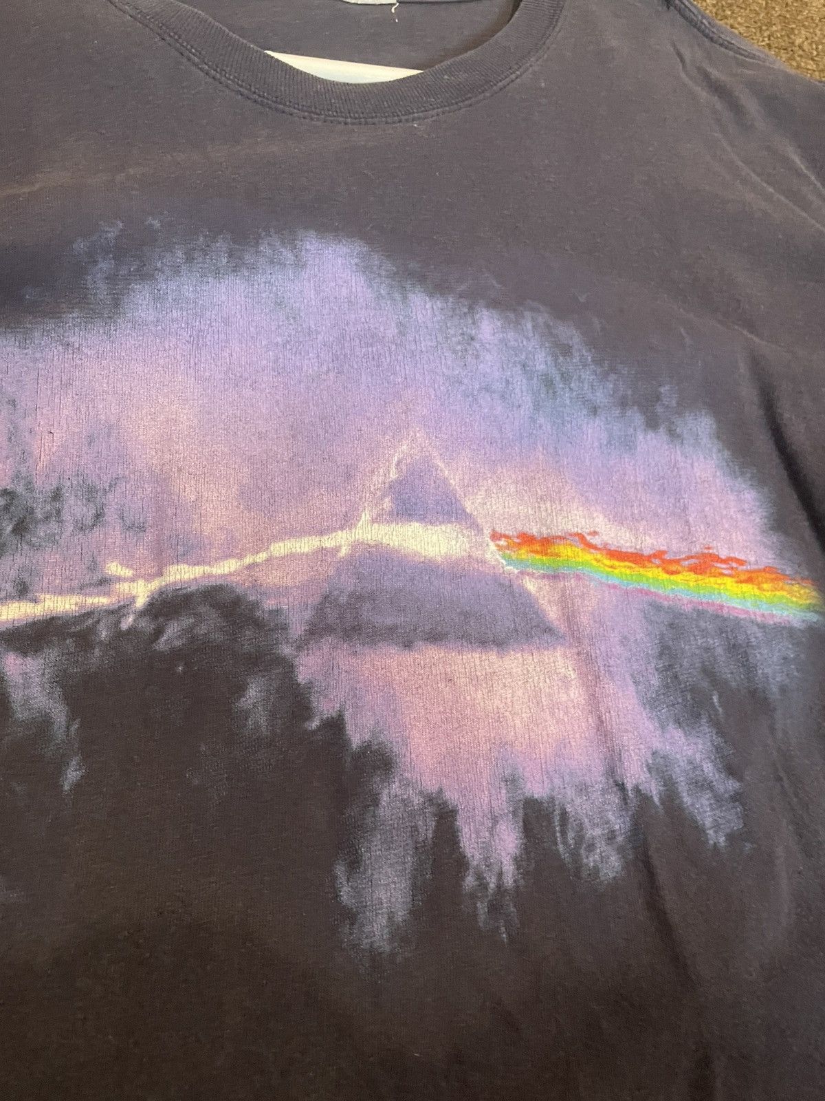 Pink Floyd × Vintage 2007 Anvil Pink Floyd Dark Side Roger Waters Navy Tour Tee Size US XL / EU 56 / 4 - 2 Thumbnail