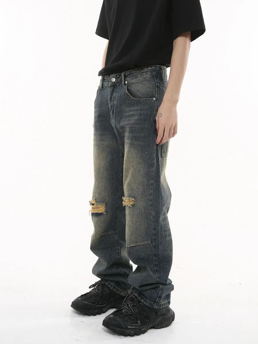 Japanese Brand Retro loose ripped high street jeans Size US 32 / EU 48 - 2 Thumbnail