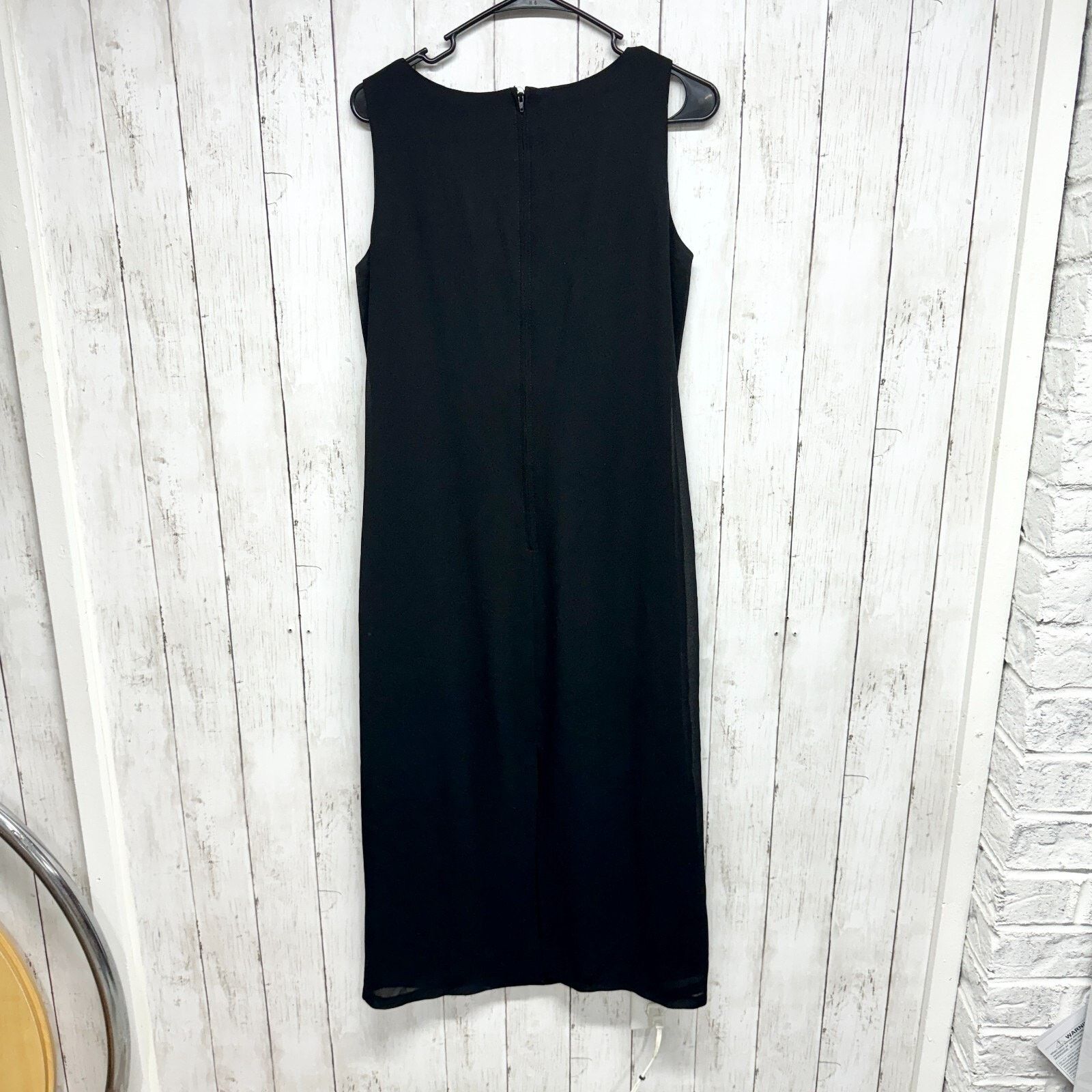 Vintage VTG Karen Stevens Dress MD Sleeveless Mini Black Swoop Neck Size M / US 6-8 / IT 42-44 - 4 Thumbnail
