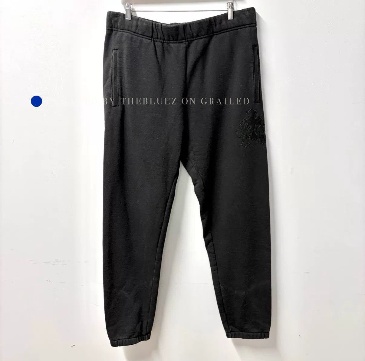 Chrome Hearts Silver Washed Black Casual Pants Size US 34 / EU 50 - 1 Thumbnail