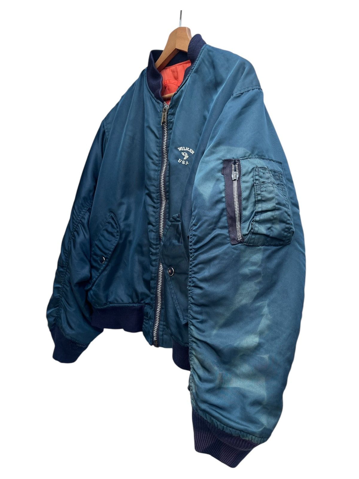 Vintage Vintage Wilker Industries Reversible MA-1 Flight Jacket Size US L / EU 52-54 / 3 - 3 Thumbnail