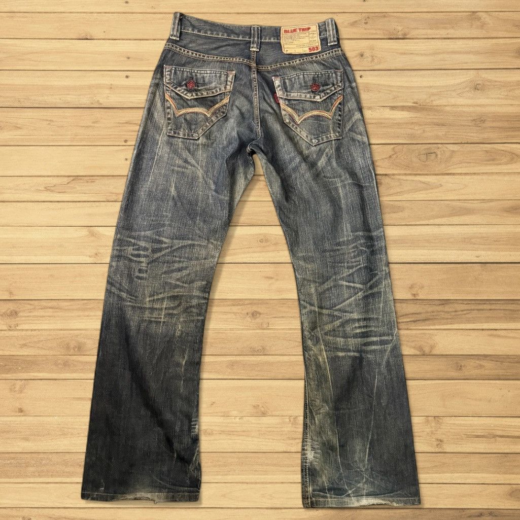 If Six Was Nine 🔥 Vintage Special Flared 🌈 Stich Edwin Blue Trip Mud Denim Size US 30 / EU 46 - 3 Thumbnail