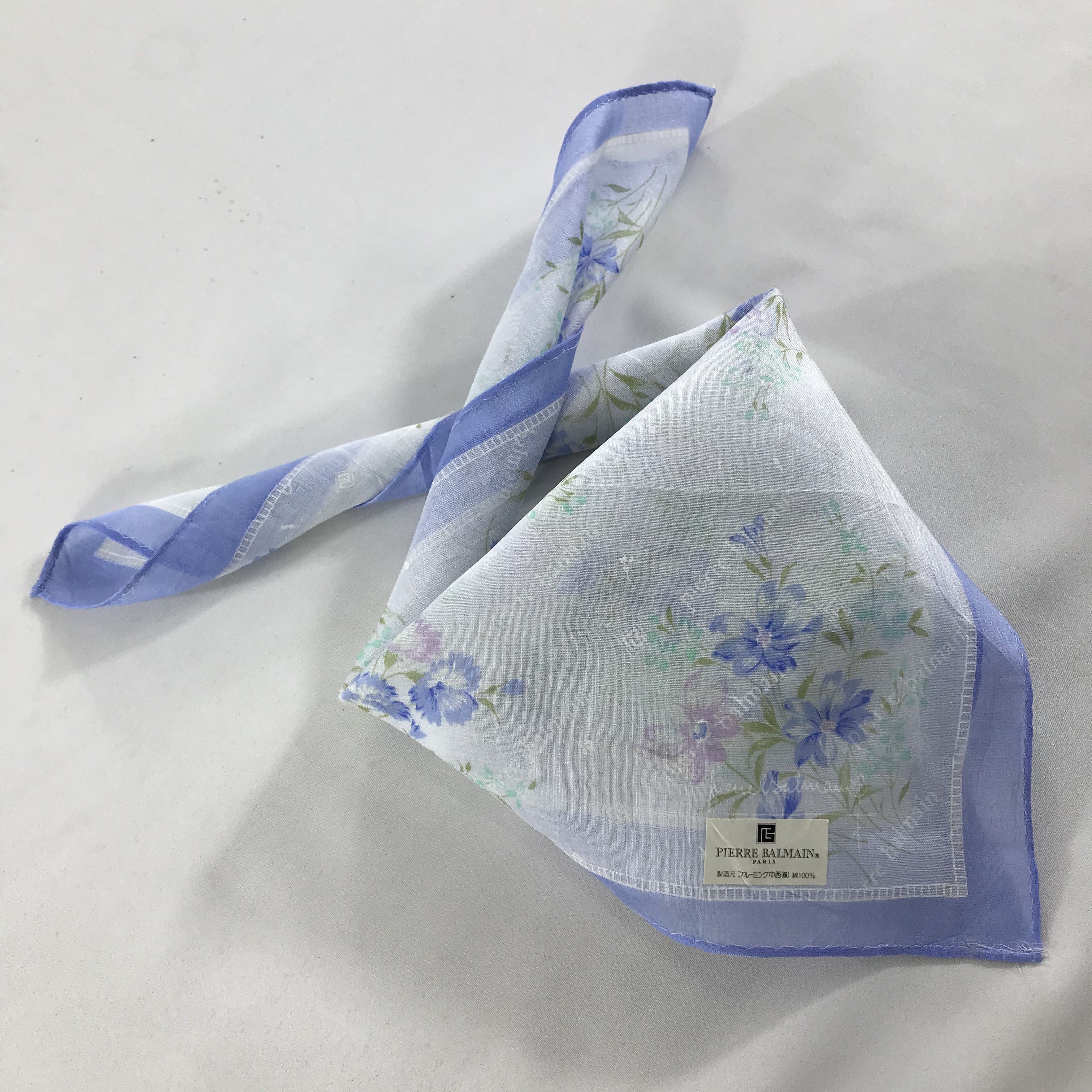 Pierre Balmain × Vintage Pierre Balmain Bandana / Handkerchief / Neckerchief - S1254 Size ONE SIZE - 4 Thumbnail