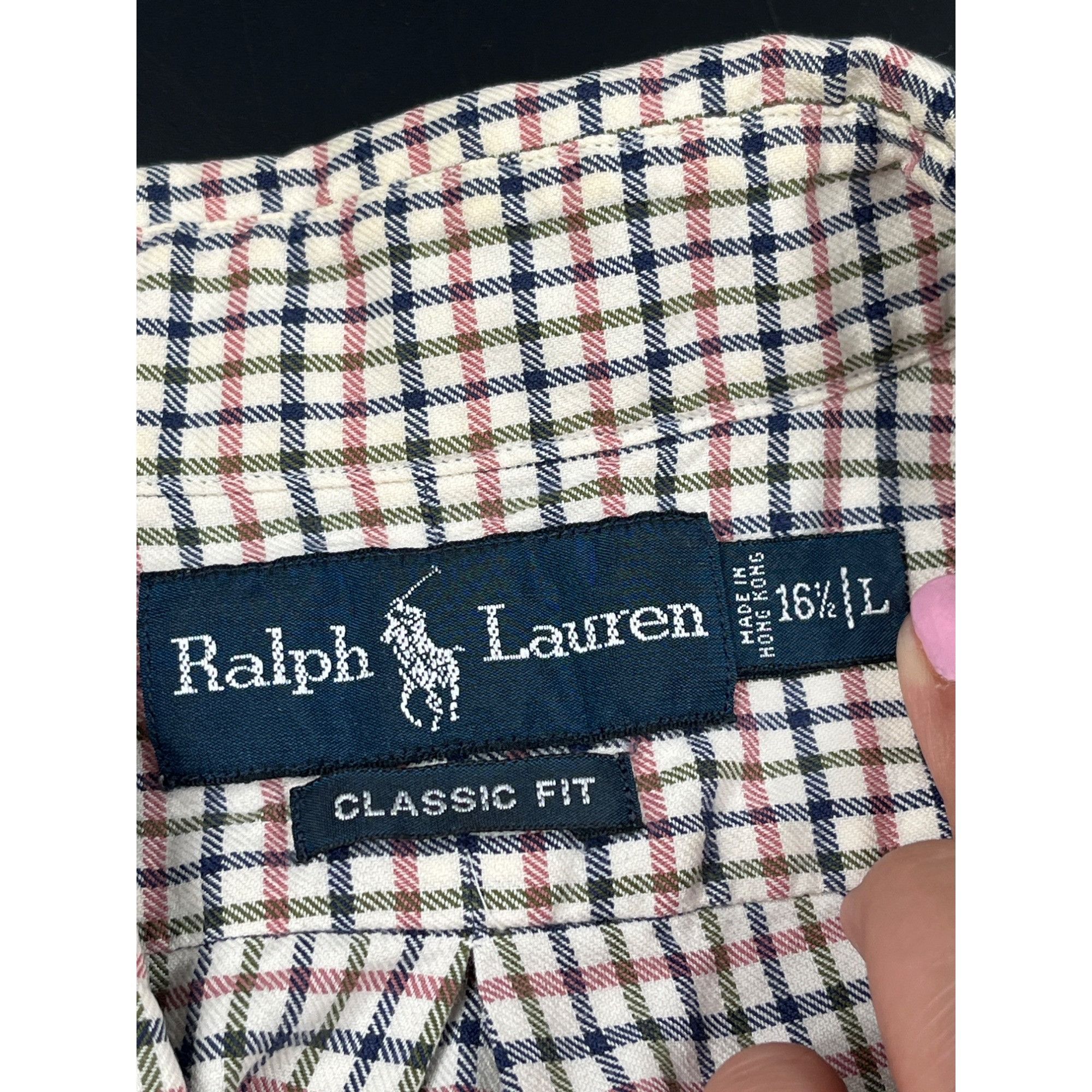 Ralph Lauren Ralph Lauren SKU 514 Mens Plaid Long Sleeve Button Up Shirt Size US L / EU 52-54 / 3 - 9 Thumbnail