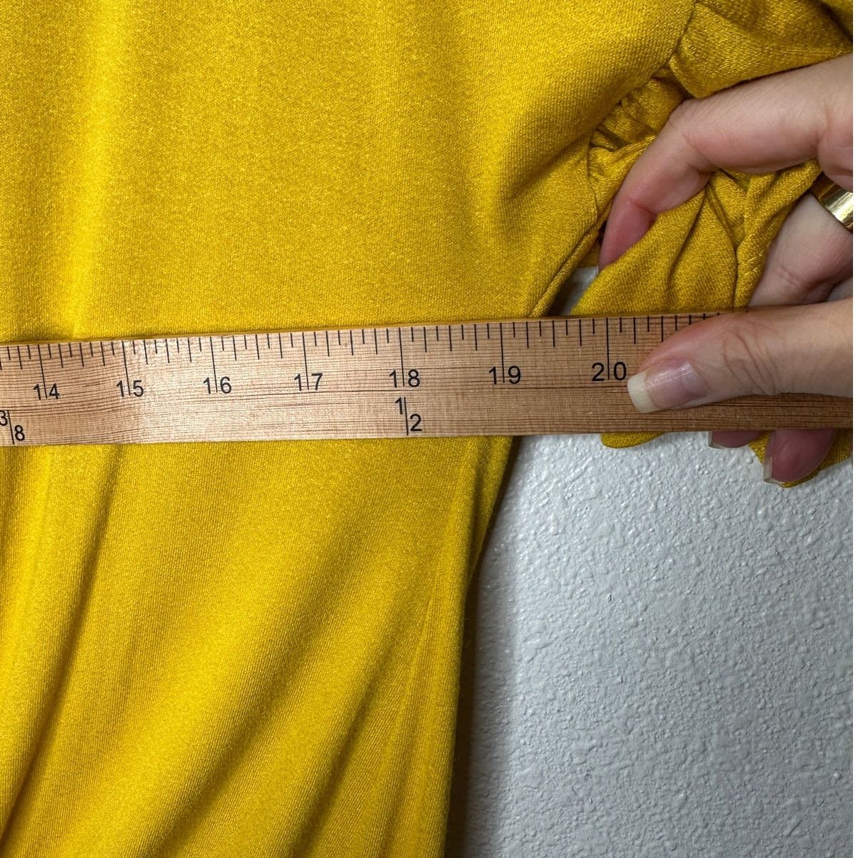 Other NWT Shop Basic Mustard Ruffle Sleeve Front Knot Shirt M Size M / US 6-8 / IT 42-44 - 11 Thumbnail