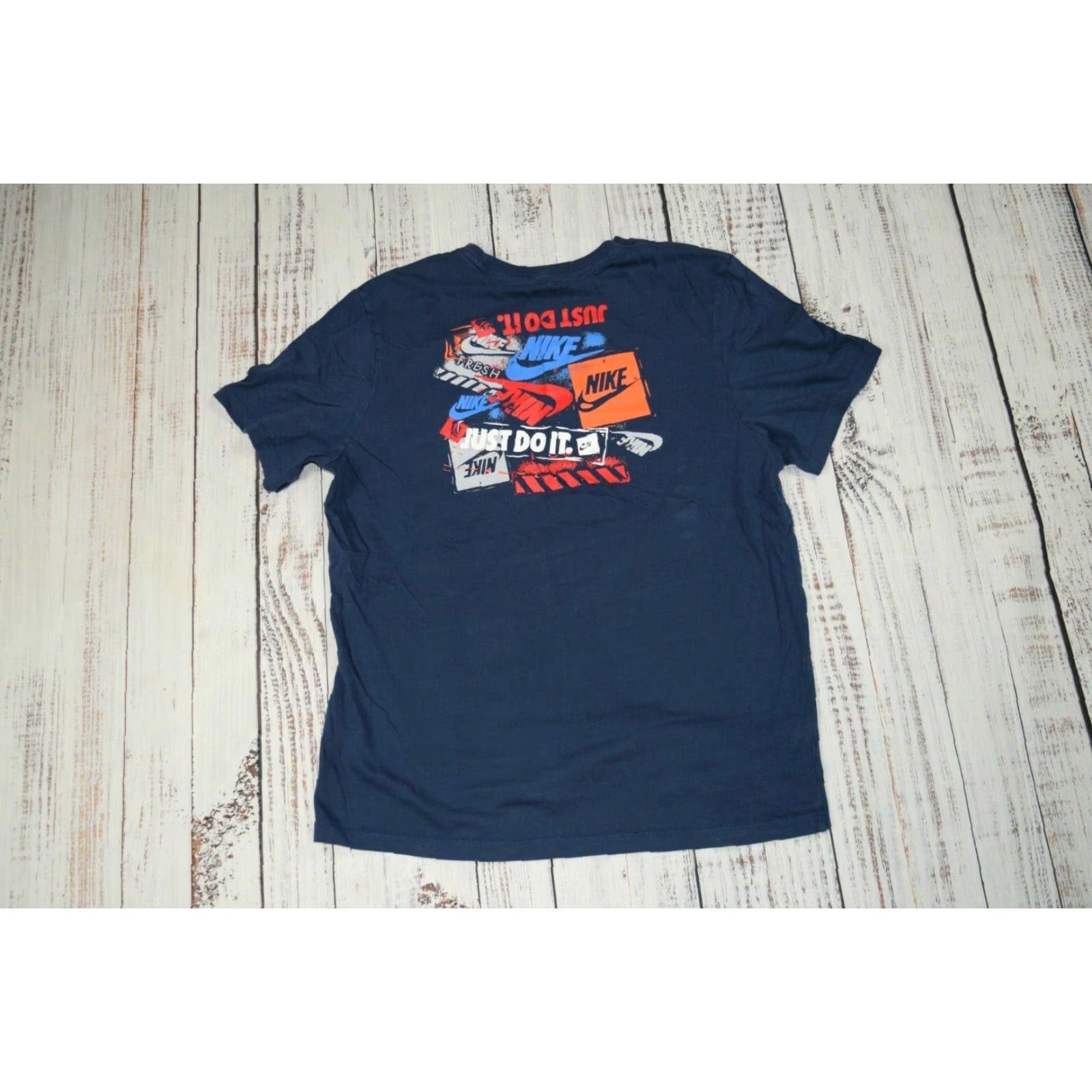 Nike Nike Just Do It Art Blue Shirt Mens XL Short Sleeve Crew Neck Cotton Size US XL / EU 56 / 4 - 2 Thumbnail