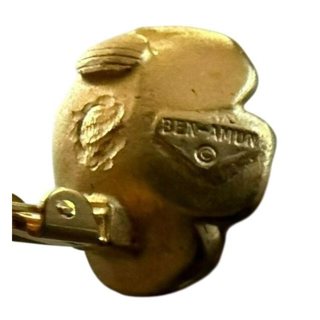 Other Rare Vintage Ben Amun Brushed Gold Magnolia Flower Clip-On E Size ONE SIZE - 7 Thumbnail