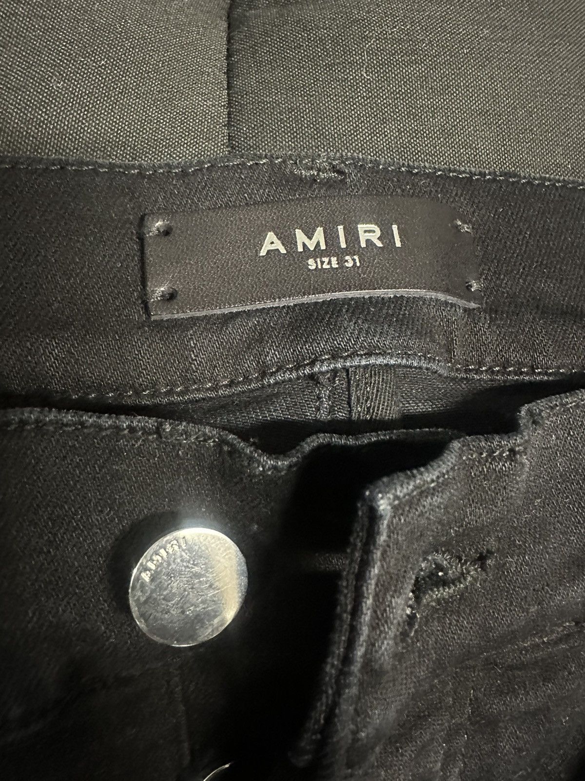 Amiri Amiri Watercolour logo-print skinny jeans Size US 31 - 1 Thumbnail