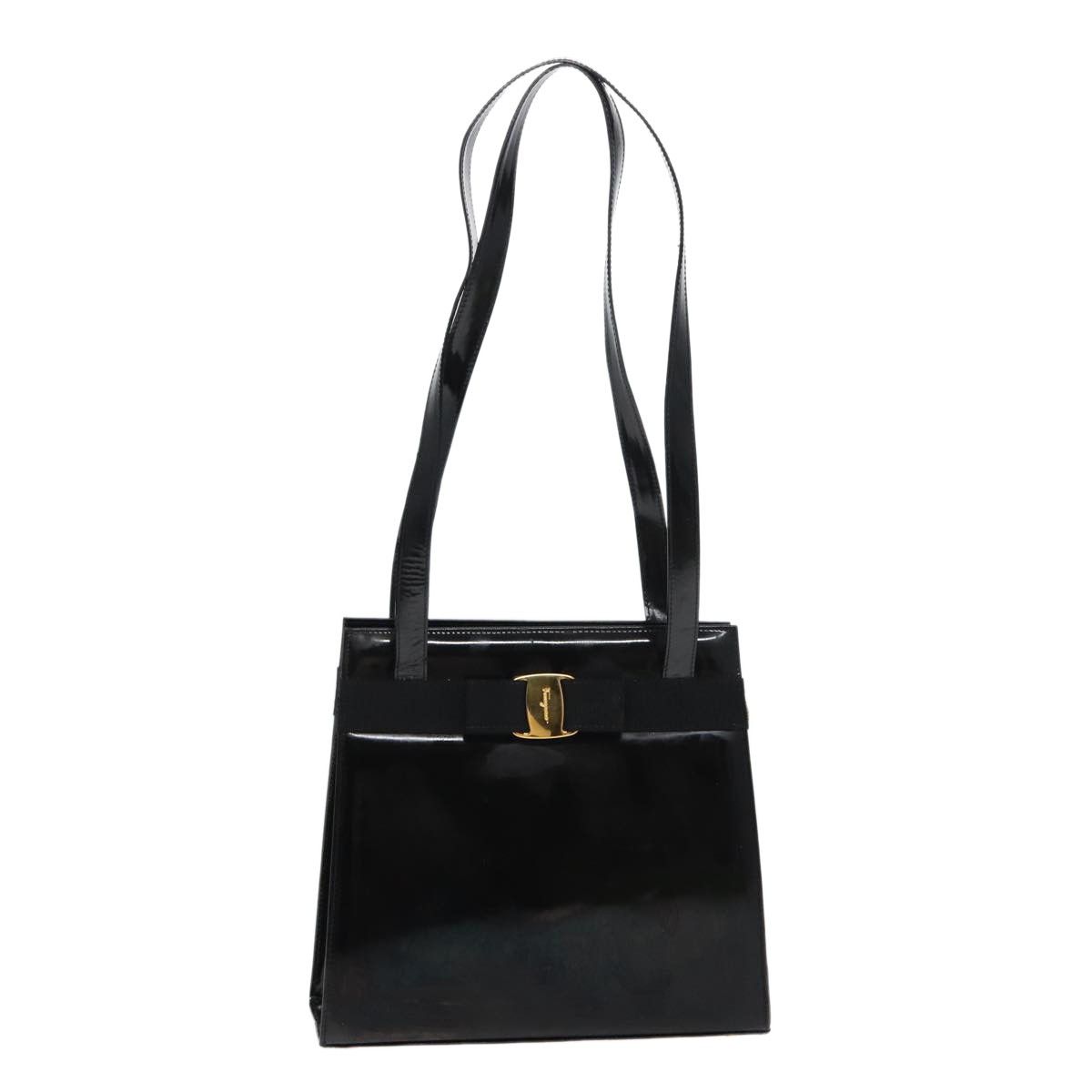 Salvatore Ferragamo Salvatore Ferragamo Vala Shoulder Bag Patent Leather Size ONE SIZE - 1 Thumbnail