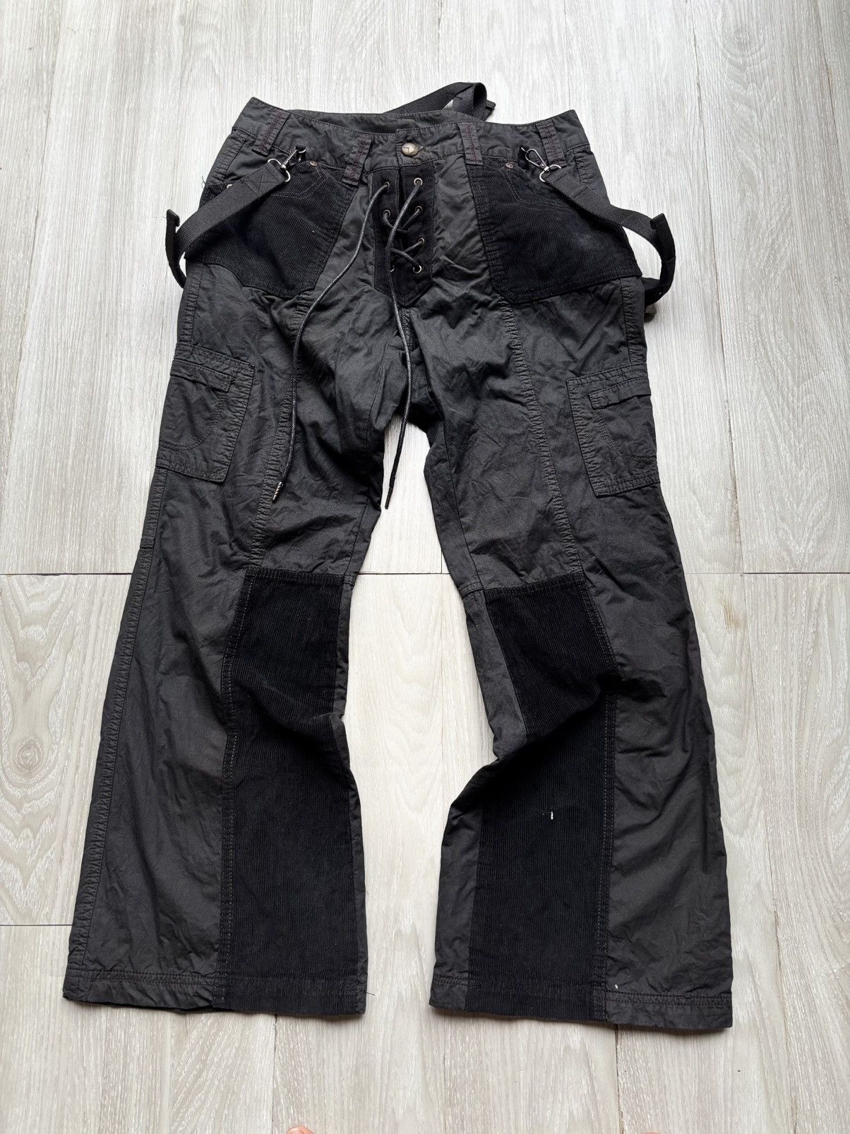 Japanese Brand VERTGARMENTS lace up flare pants Size US 30 / EU 46 - 1 Thumbnail