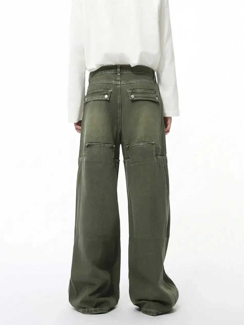 Japanese Brand Retro loose straight leg wide leg jeans Size US 32 / EU 48 - 5 Thumbnail