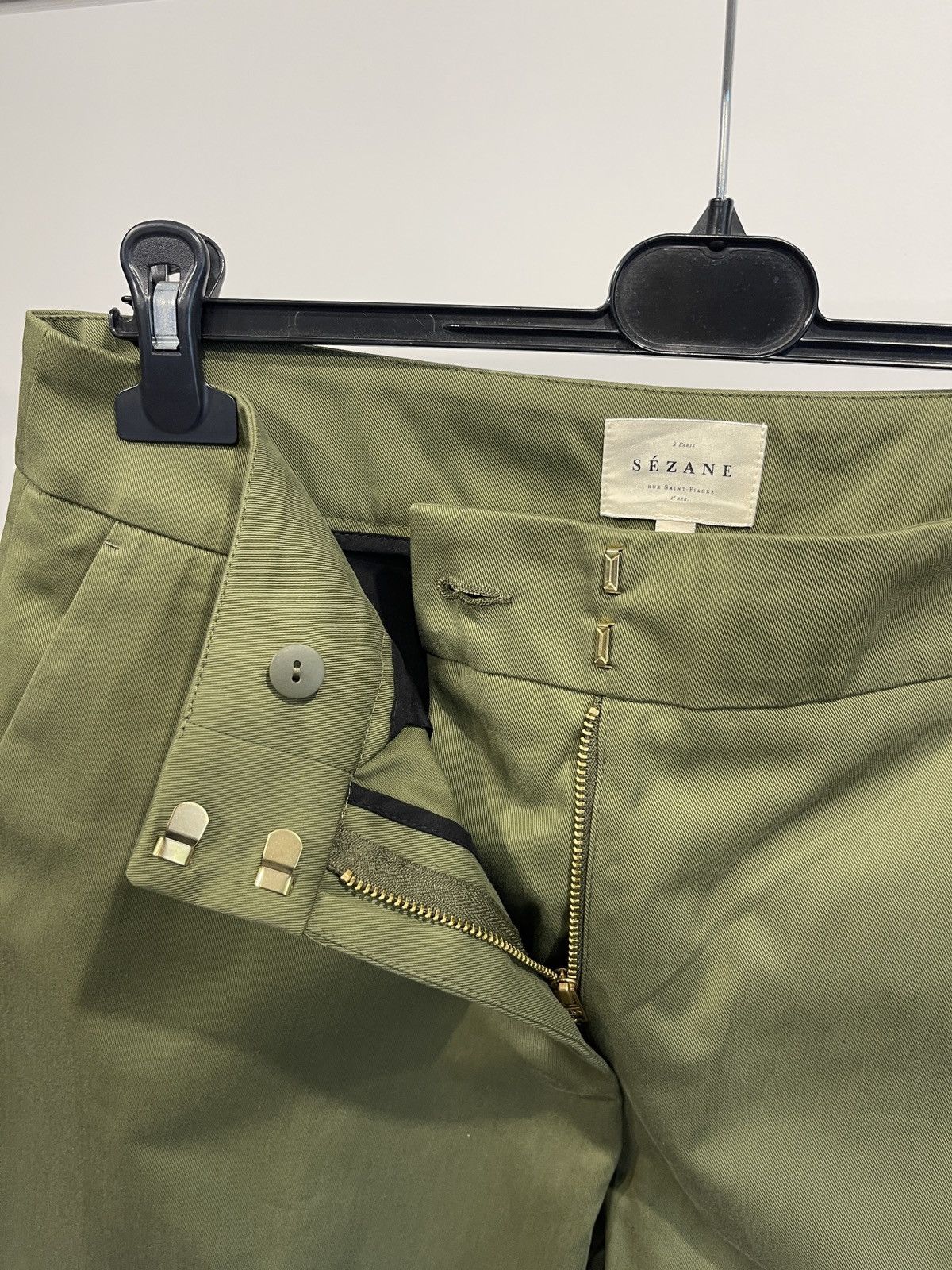 Sezane 🔥 Sezane woman’s pants trousers khaki 40 Size 30" / US 8 / IT 44 - 4 Thumbnail