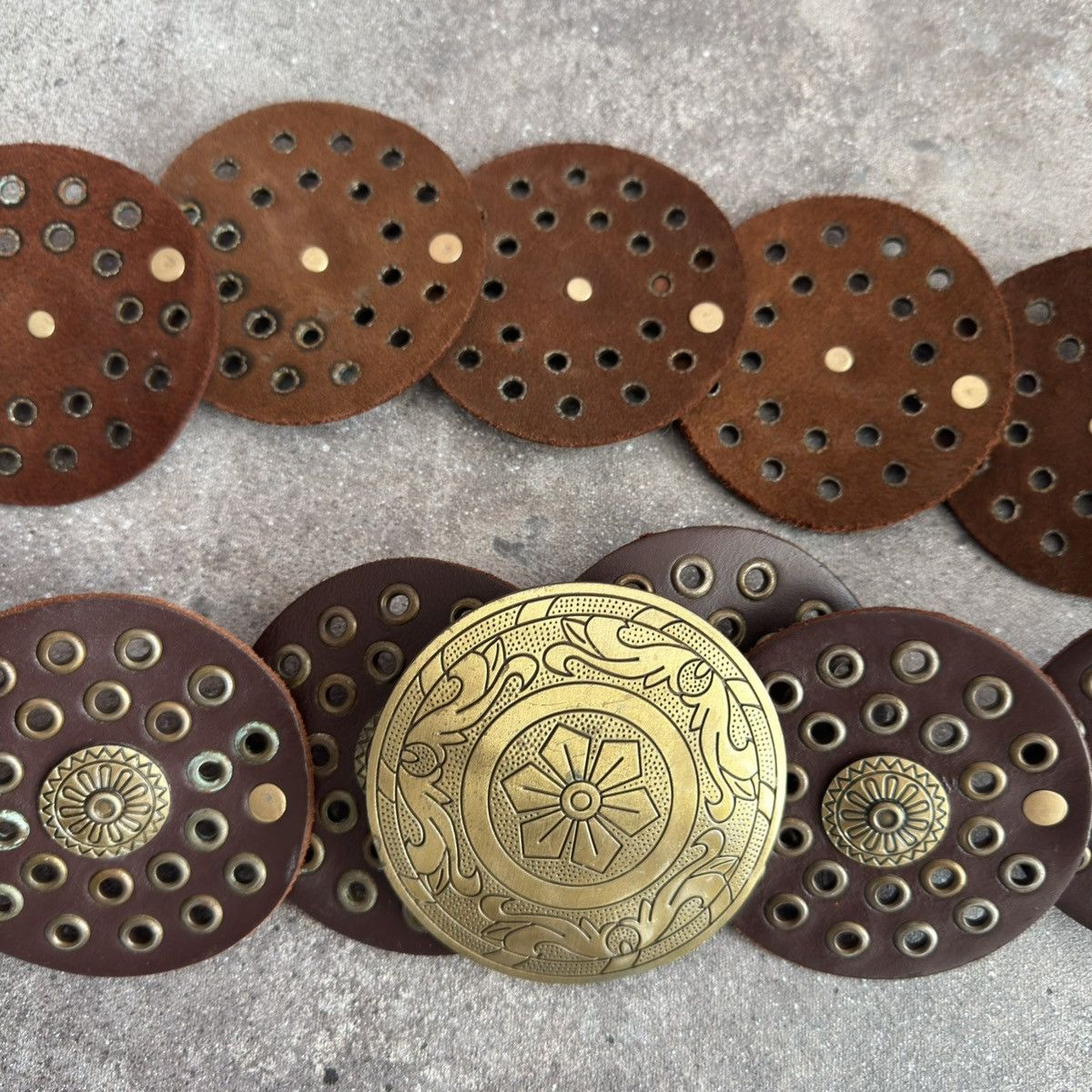 20471120 × Japanese Brand × Vintage Vintage Western Boho Style Wide Leather Belt Size ONE SIZE - 4 Thumbnail