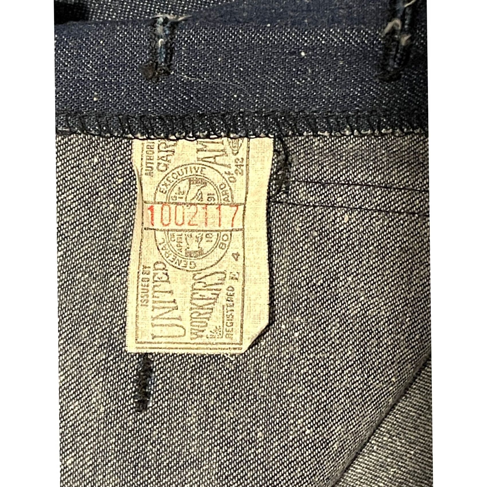 Vintage Vtg United Garment Workers of America Work Utility Flared Pants Button Fly Pants Blue 34 Mens Size US 34 / EU 50 - 5 Thumbnail