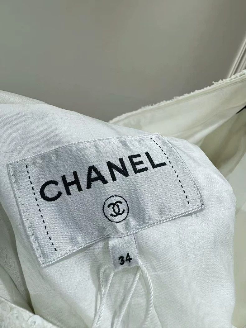 Chanel Chanel 22 Spring and Summer Heavy Industry White Sequin Rh Size XXS / US 00 / IT 34 - 5 Thumbnail