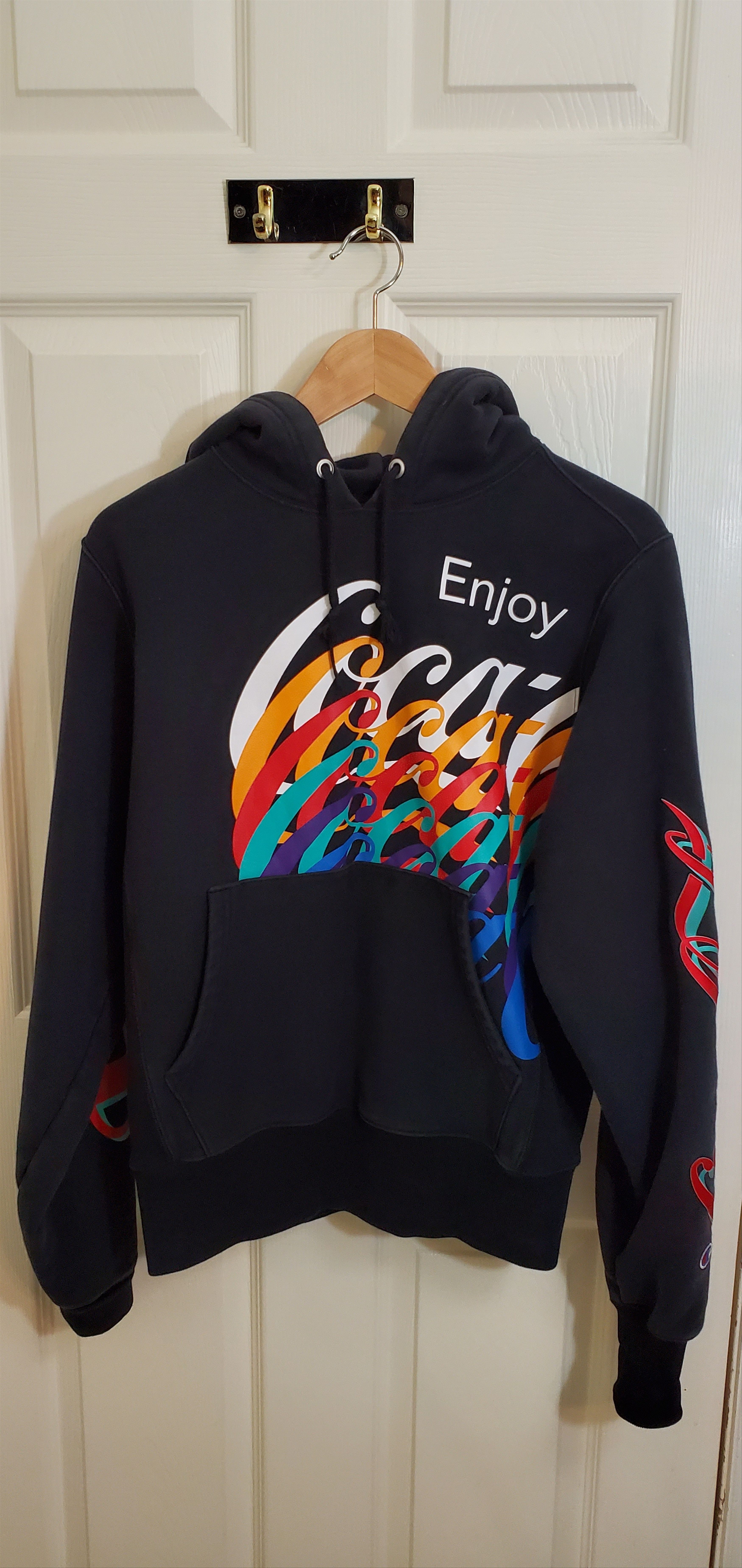 Champion × Coca Cola Champion Reverse Weave Black Coca Cola Hooded Pullover Size US S / EU 44-46 / 1 - 1 Thumbnail