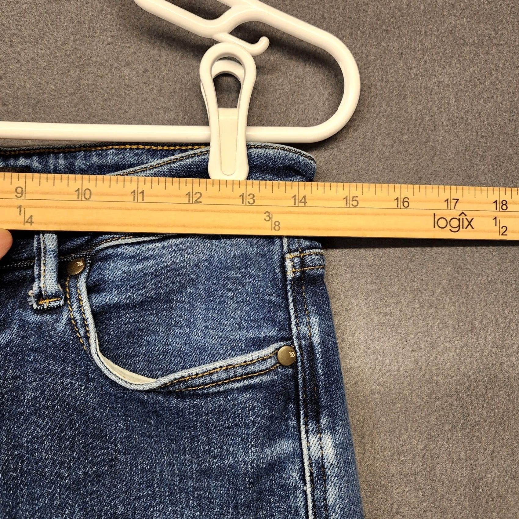 Denime Judy Blue Jeans Womens 9/29 Blue Stretch Straight Leg Mid Rise Denim Boutique Jeans 29 Regular Womens Size 29" - 5 Thumbnail