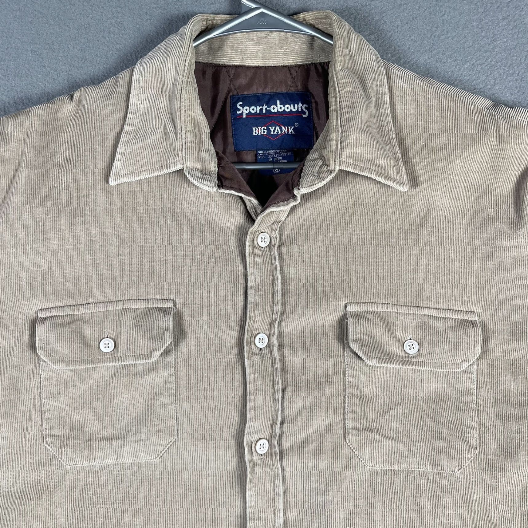 Vintage VINTAGE Big Yank Corduroy Jacket Mens XL Tan Beige Quilted Shacket Chore Warm Size US XL / EU 56 / 4 - 2 Thumbnail