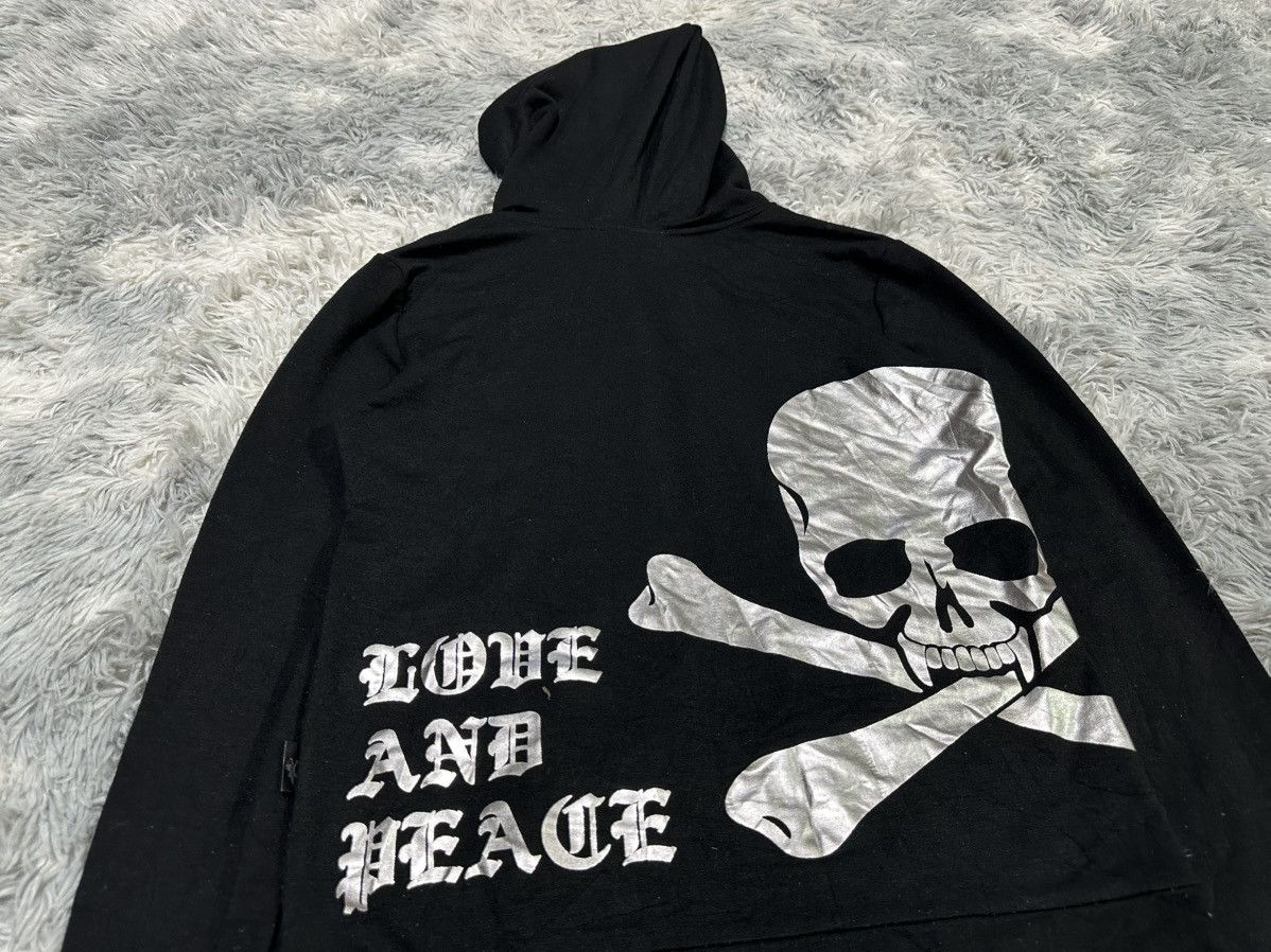 Roen 🔥Y2K Archived Roen Skull Hoodie Love And Peace ☠️ Size US S / EU 44-46 / 1 - 2 Thumbnail