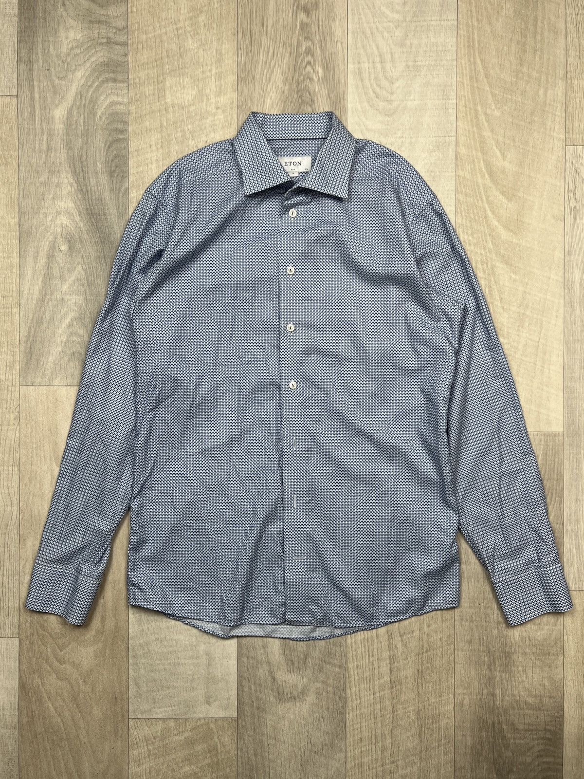 Eton Eton Geometric Pattern Shirt (Y0202) Size US M / EU 48-50 / 2 - 1 Thumbnail