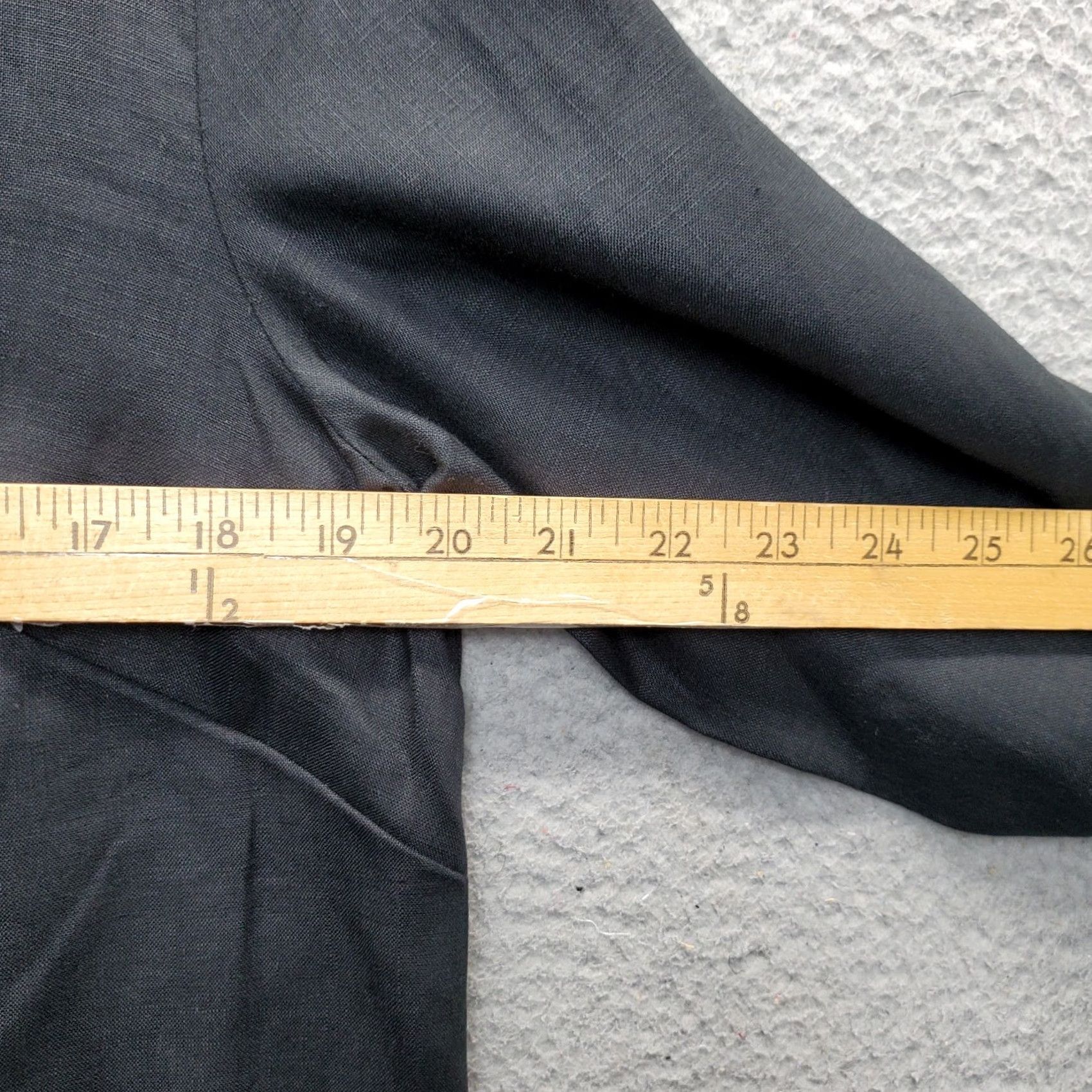 Vintage Rafaella Blouse Top Womens M Black 100% Linen Long Sleeve V-Neck Pullover Size M / US 6-8 / IT 42-44 - 4 Thumbnail