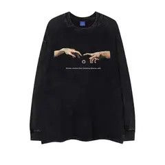 Japanese Brand Street Vintage Hip Hop Printed Washed Long Sleeve T-Shirt Size US L / EU 52-54 / 3 - 3 Thumbnail