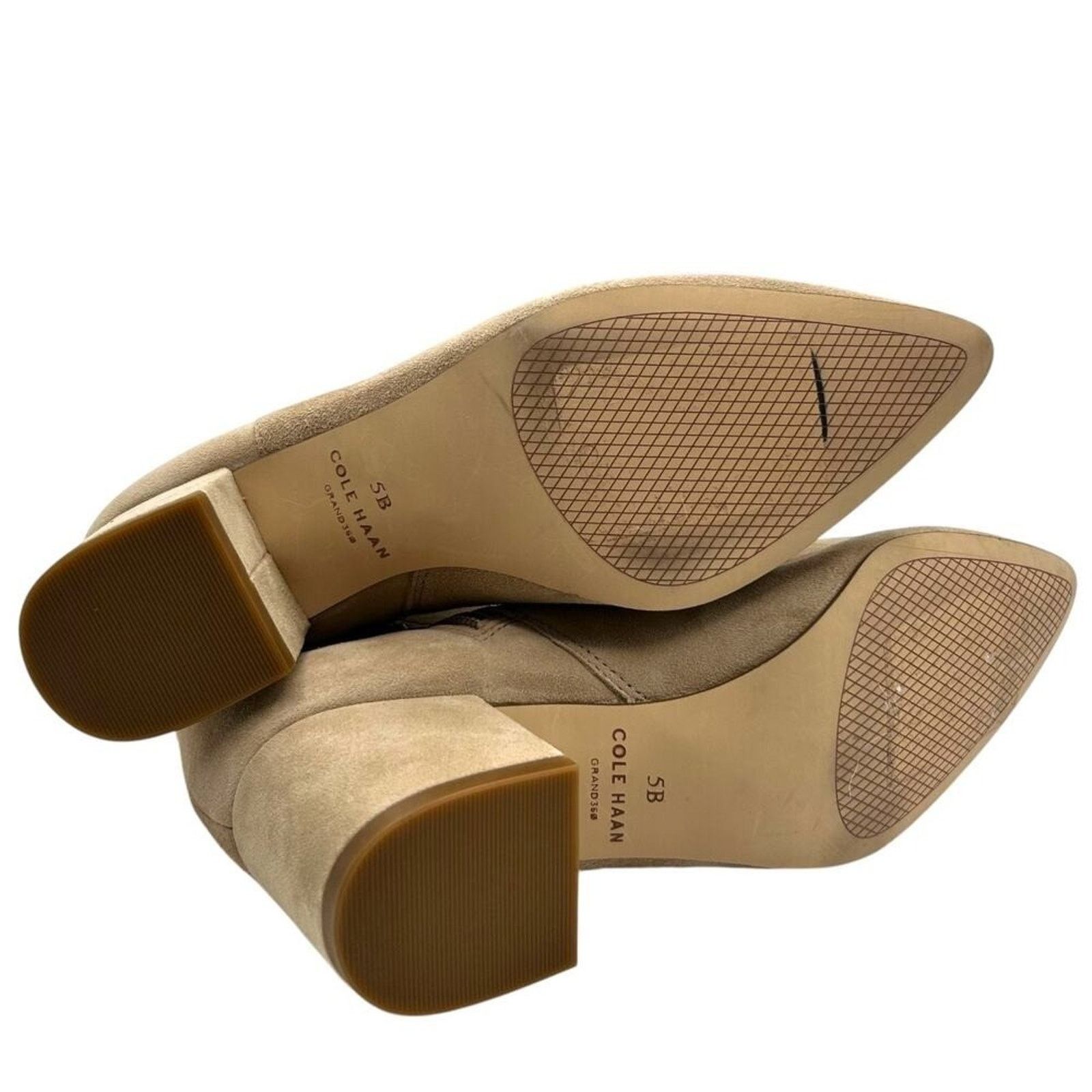 Cole Haan Cole Haan Tan Suede Block Heel Ankle Booties Size 5B Size US 5 / IT 35 - 10 Thumbnail