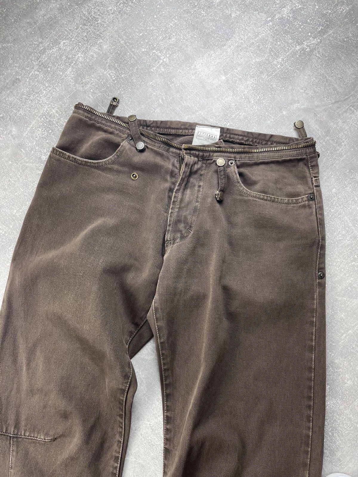 Dolce & Gabbana Dolce&Gabbana Archives 00s Brown Zipers Flared Jeans Size US 32 / EU 48 - 6 Thumbnail