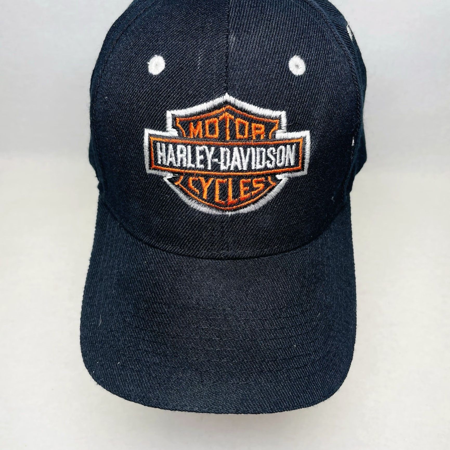 Harley Davidson Harley-Davidson Cap Embroidered Logo Black StrapBack Baseball Hat Men One Size Black Canvas Cotton Motorcycle Logo Baseball Cap Size ONE SIZE - 3 Thumbnail
