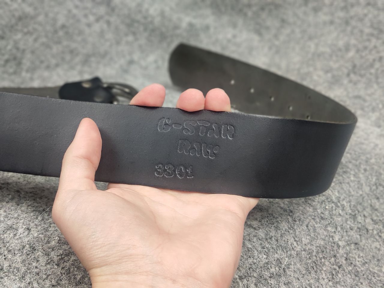 G-Star Vintage G Star Raw leather belt Y2K Style Punk Rock Goth LGB Size ONE SIZE - 8 Thumbnail