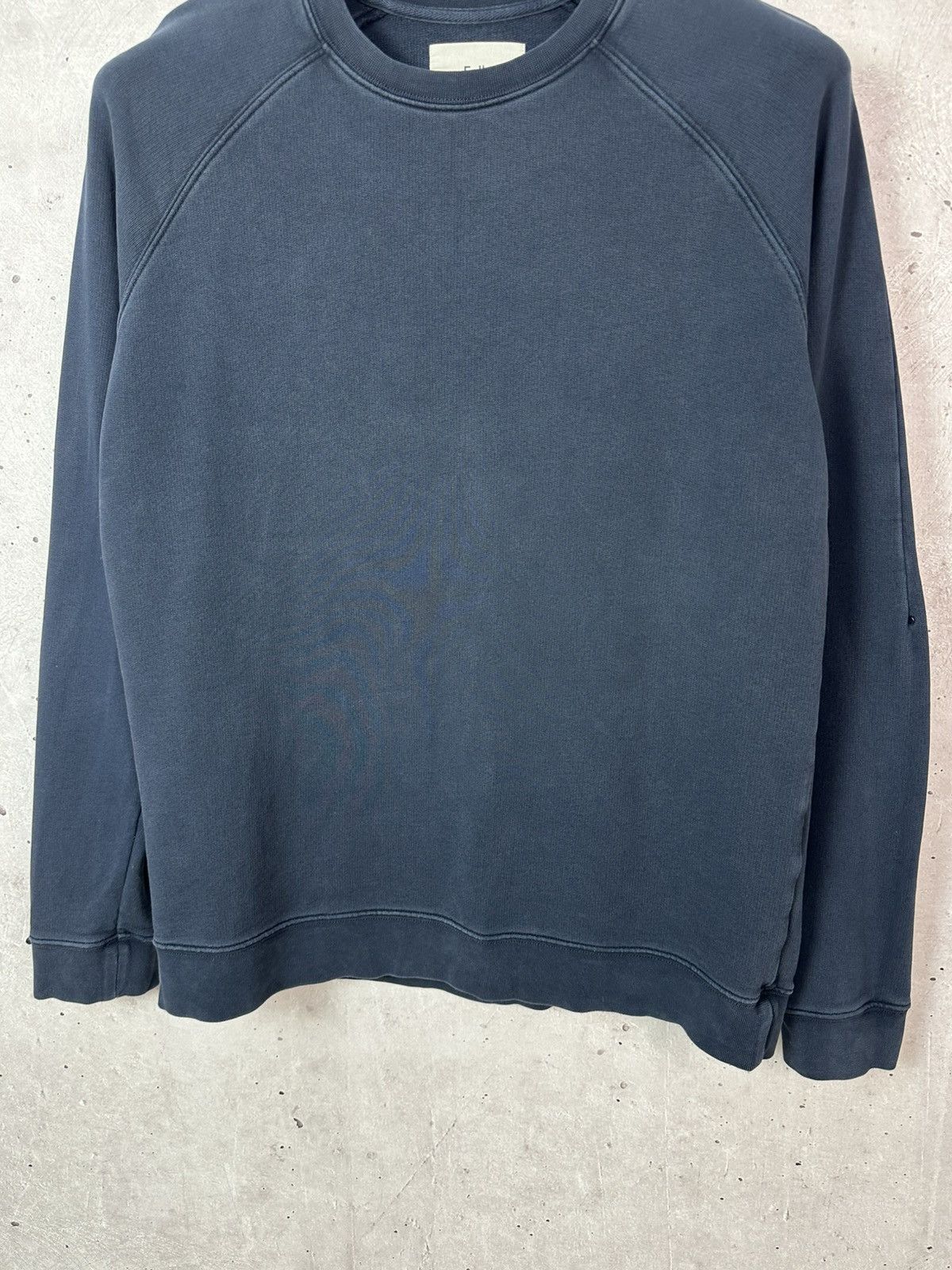Folk Folk Navy Washed Cotton Crew Neck Long Sleeve Sweatshirt Size US M / EU 48-50 / 2 - 3 Thumbnail