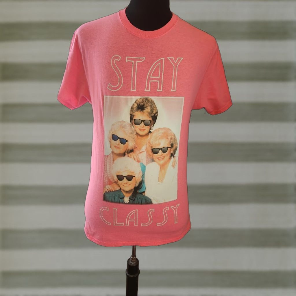 Vintage The Golden Girls Men's Stay Classy Shades Portrait Pink T-Shirt Small Size US S / EU 44-46 / 1 - 1 Thumbnail