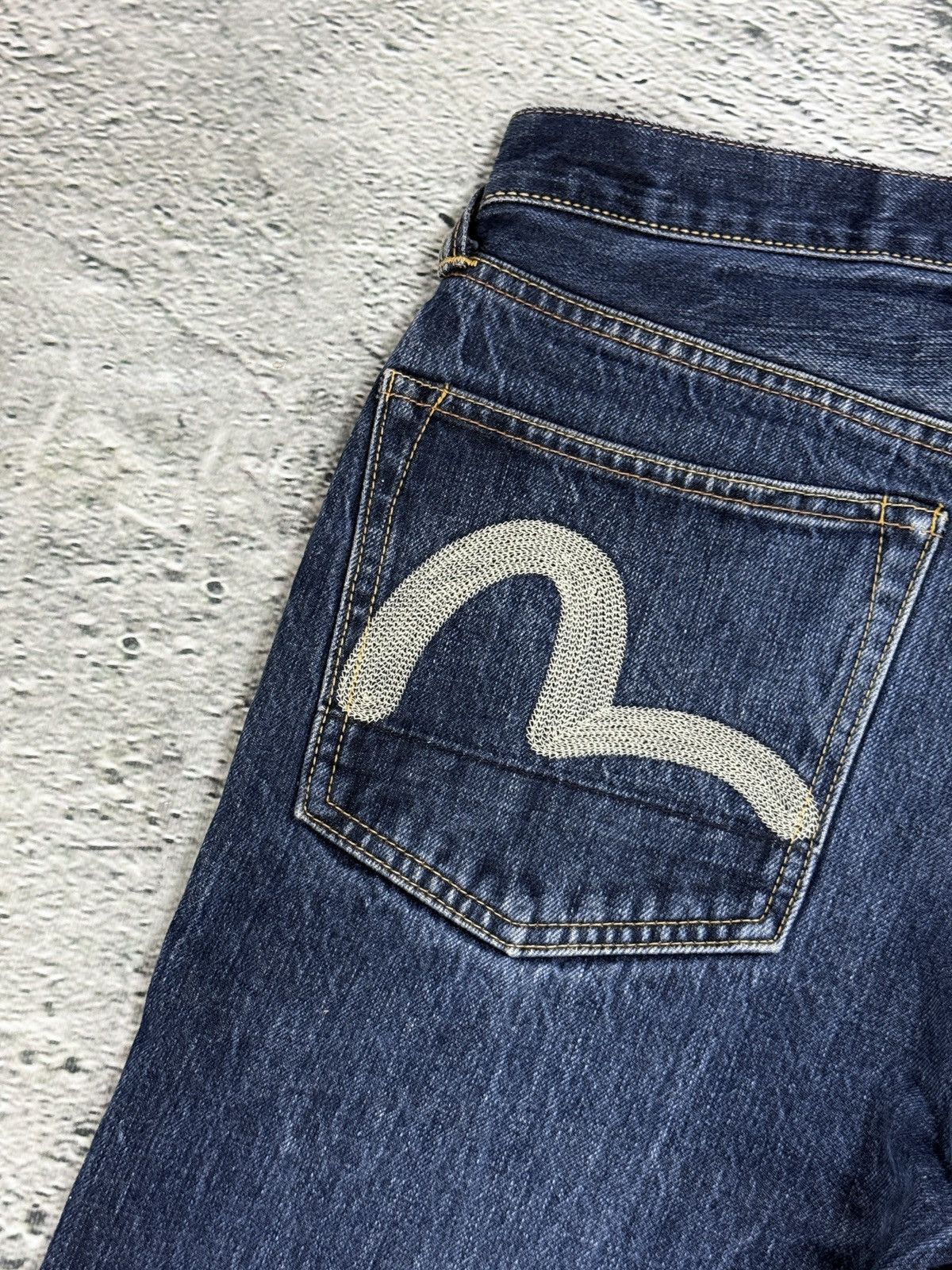Evisu Evisu jeans vintage navy white seagulls embroidery Size US 30 / EU 46 - 3 Thumbnail