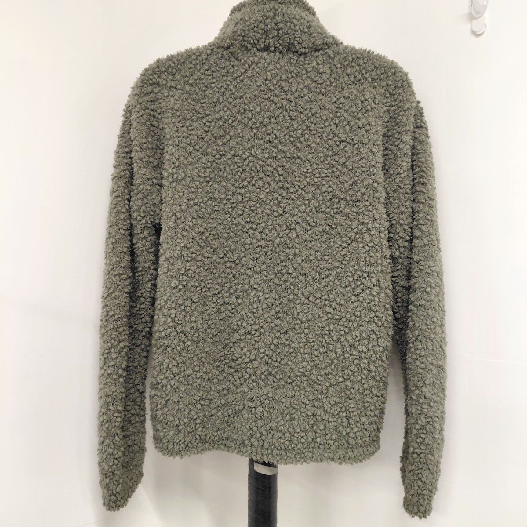 Vintage Pink Rose Knit Crop Sweater Women’s Size Medium Sage Green Mock Neck Long Sleeve Pullover Size M / US 6-8 / IT 42-44 - 5 Thumbnail