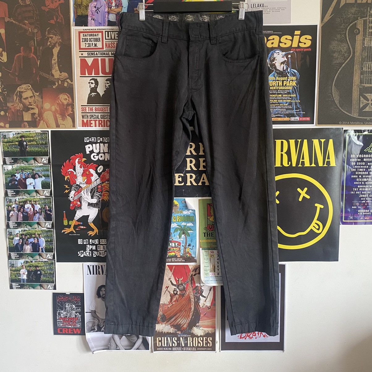 Vintage Vintage Dickies Faded Black Chino Pants Size US 33 - 1 Thumbnail