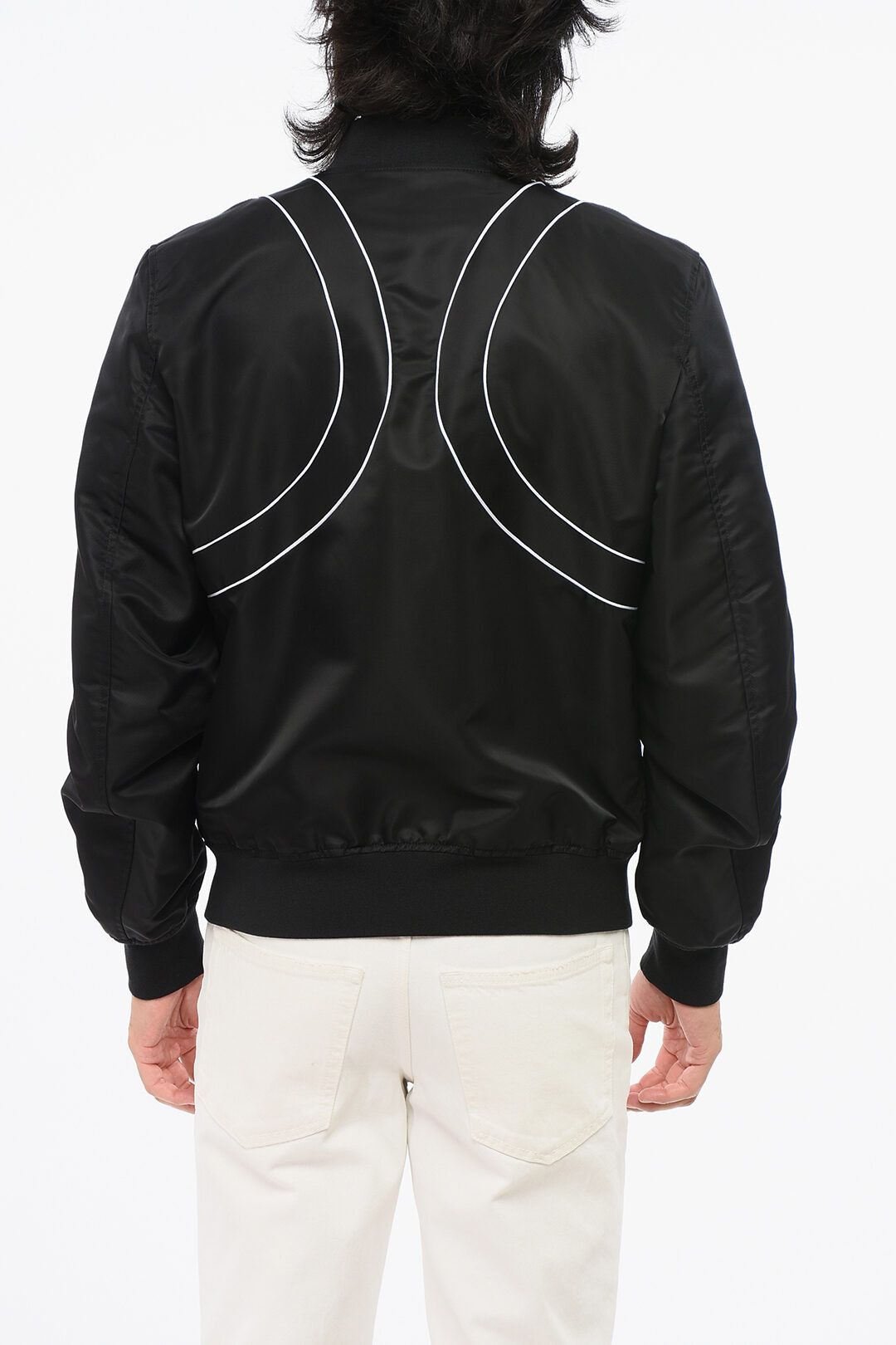 Alexander McQueen og1mm0925 Nylon Bomber Jacket in Black Size US S / EU 44-46 / 1 - 2 Thumbnail