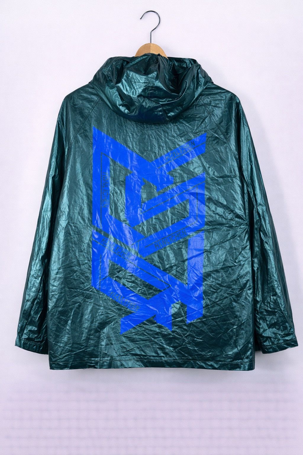 Japanese Brand Lucky Five Designer Metallic Hooded Jacket Lightweight ZipUp Size US M / EU 48-50 / 2 - 2 Thumbnail