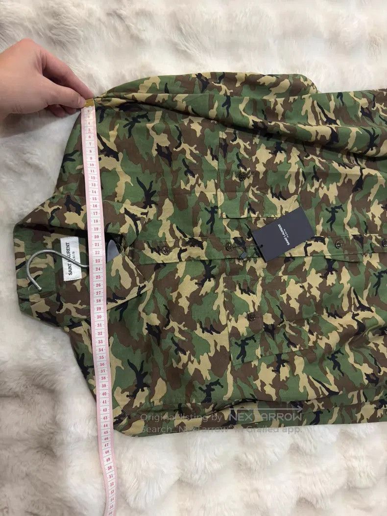 Saint Laurent Paris Saint Laurent Paris size 41 Original Camouflage Men's Shirt Size US XL / EU 56 / 4 - 6 Thumbnail