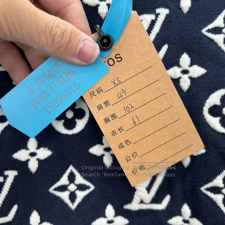 Louis Vuitton Louis Vuitton Blue logo full jacquard crewneck classic swe Size US XS / EU 42 / 0 - 5 Thumbnail