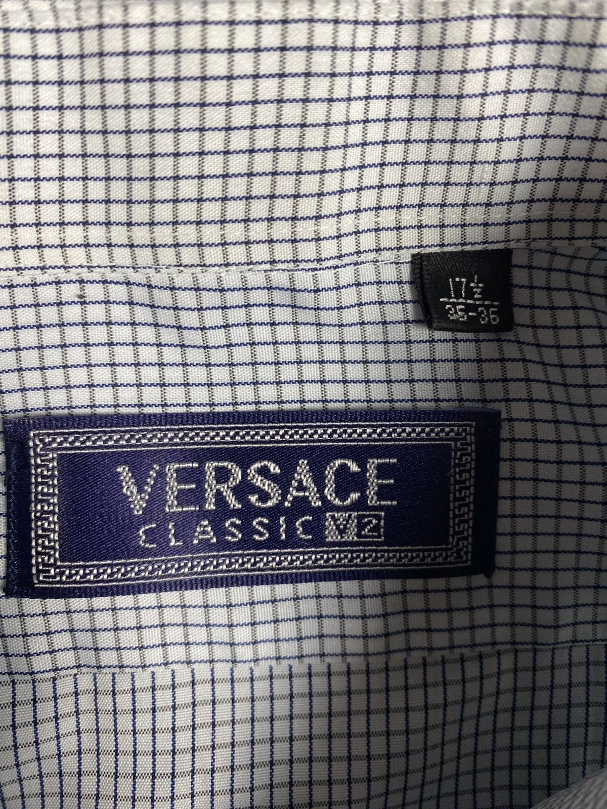 Versace Vintage Versace Classic V2 Micro Check Button Down Shirt Size US XL / EU 56 / 4 - 19 Thumbnail