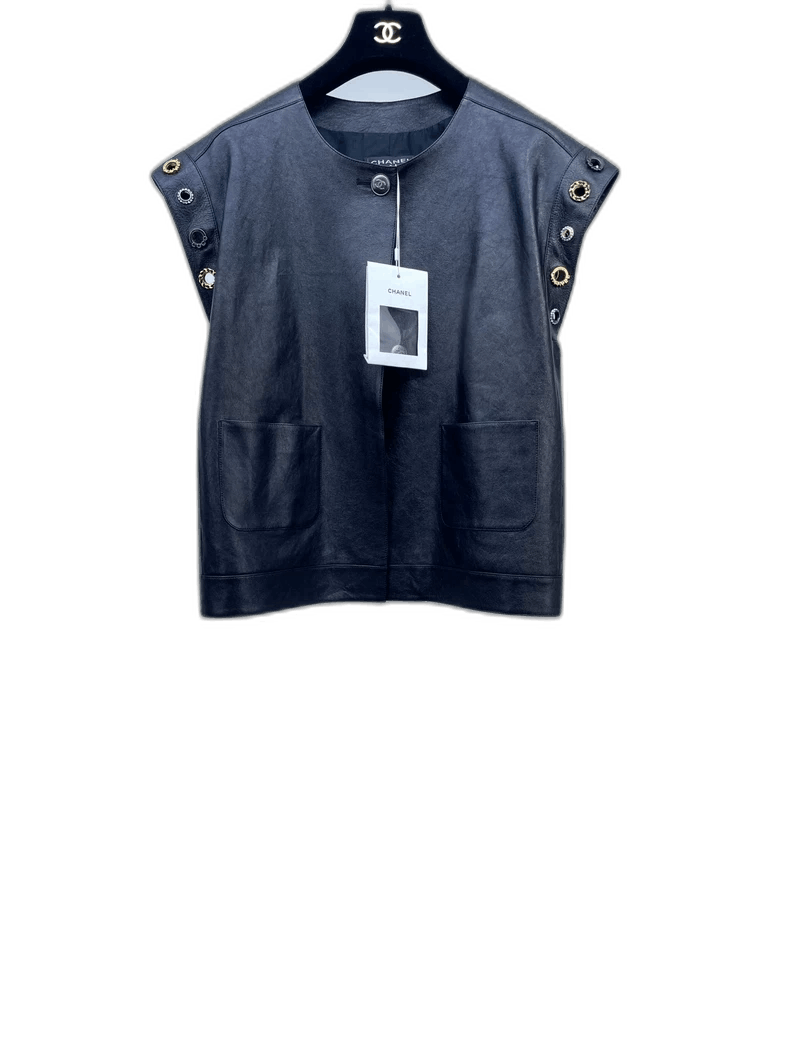 Chanel Chanel Leather Vest with Classic Elements Size XS / US 0-2 / IT 36-38 - 1 Thumbnail