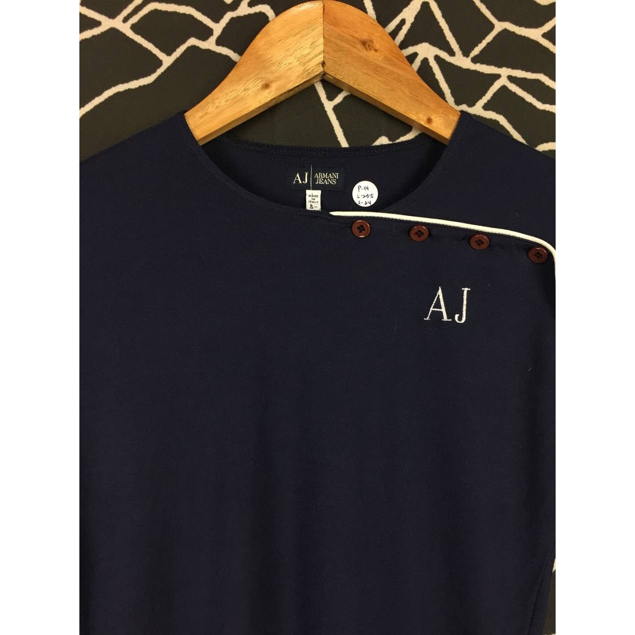 Armani Armani Jeans Made In Italy Nautical Button Longsleeve Tee Size S / US 4 / IT 40 - 3 Thumbnail