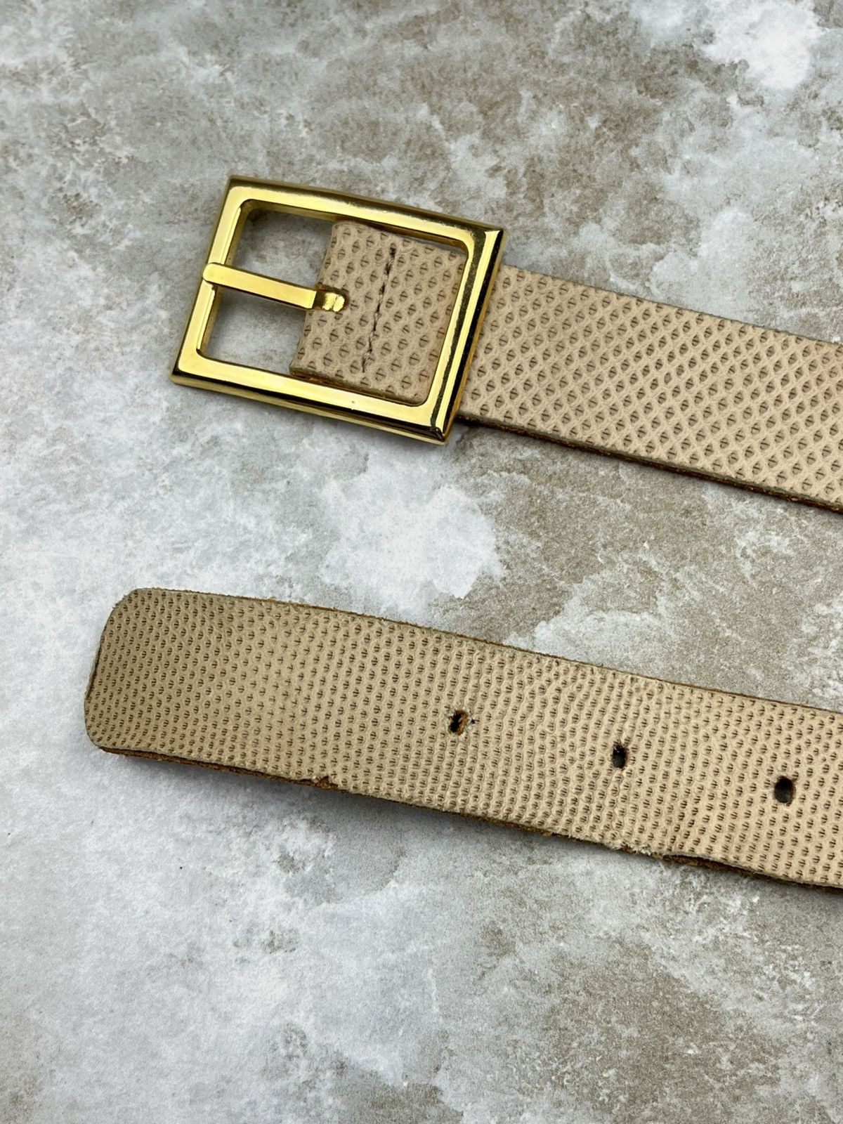 Undercover SS98 Undercover Vintage Snake Skin Gold Buckle Leather Belt Size ONE SIZE - 7 Thumbnail