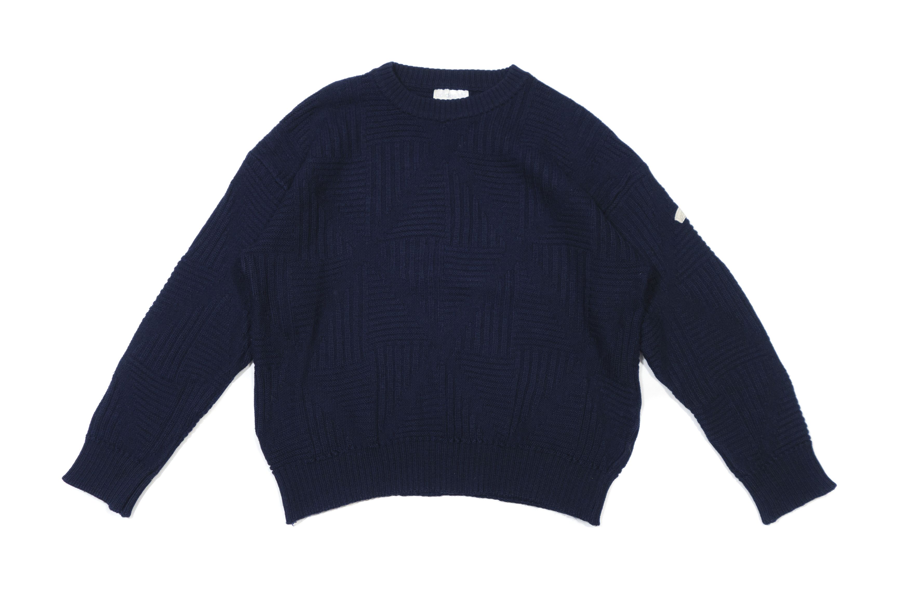 Adidas 90S Cable Knit Size US M / EU 48-50 / 2 - 1 Thumbnail