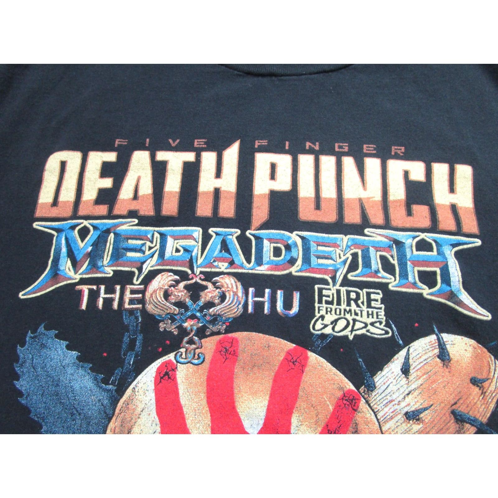 Gildan FIVE FINGER DEATH PUNCH Band T-Shirt Mens Large Black 2022 Tour Megadeth The Hu Rock Metal Size US L / EU 52-54 / 3 - 3 Thumbnail