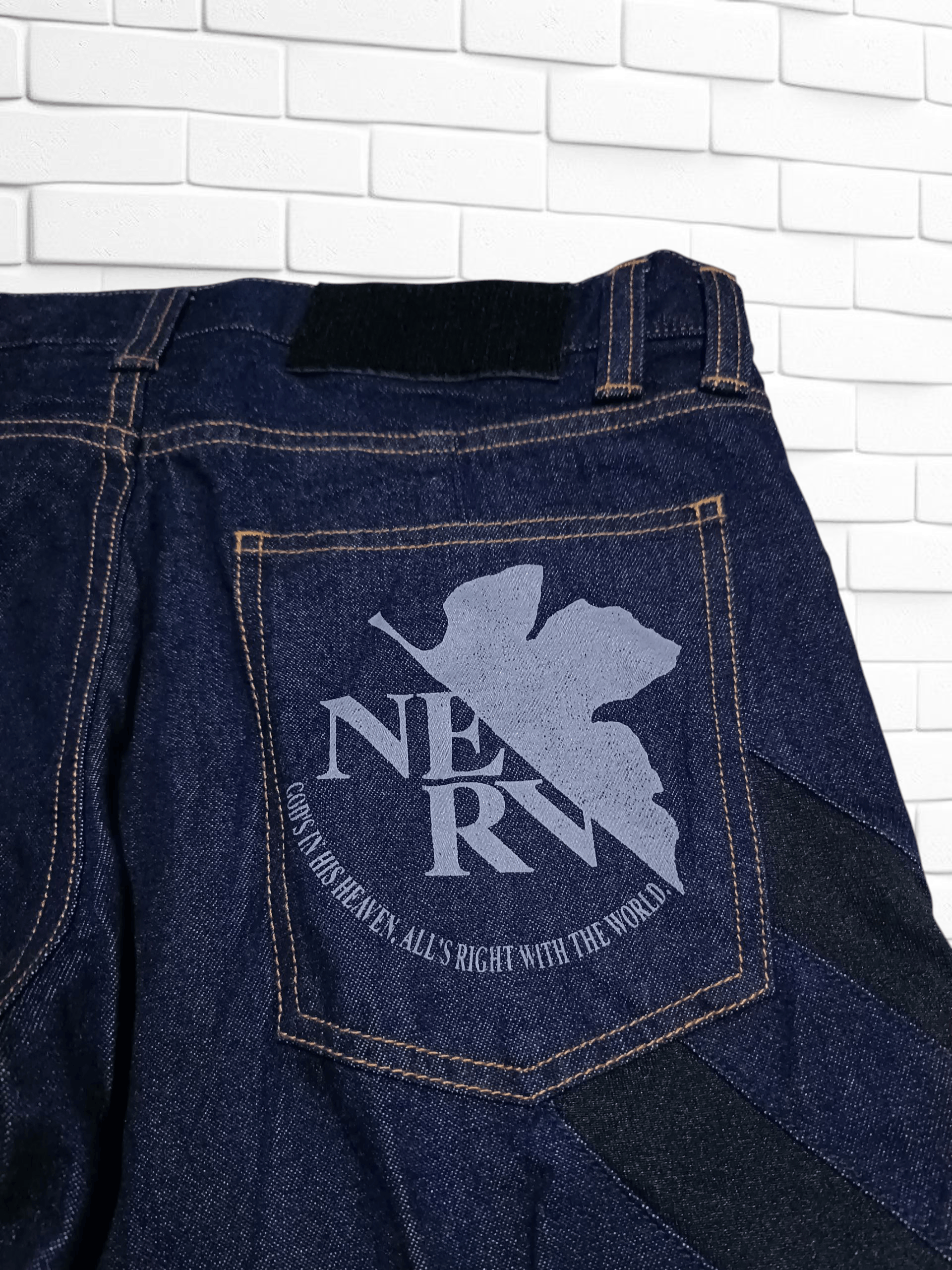 Japanese Brand Evangelion NERV Cospa Japanese Denim Pants Size US 30 / EU 46 - 1 Thumbnail