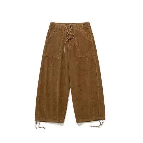 Japanese Brand Hamaoka x Maiko Brown Corduroy Baggy Pants Size US 32 / EU 48 - 6 Thumbnail