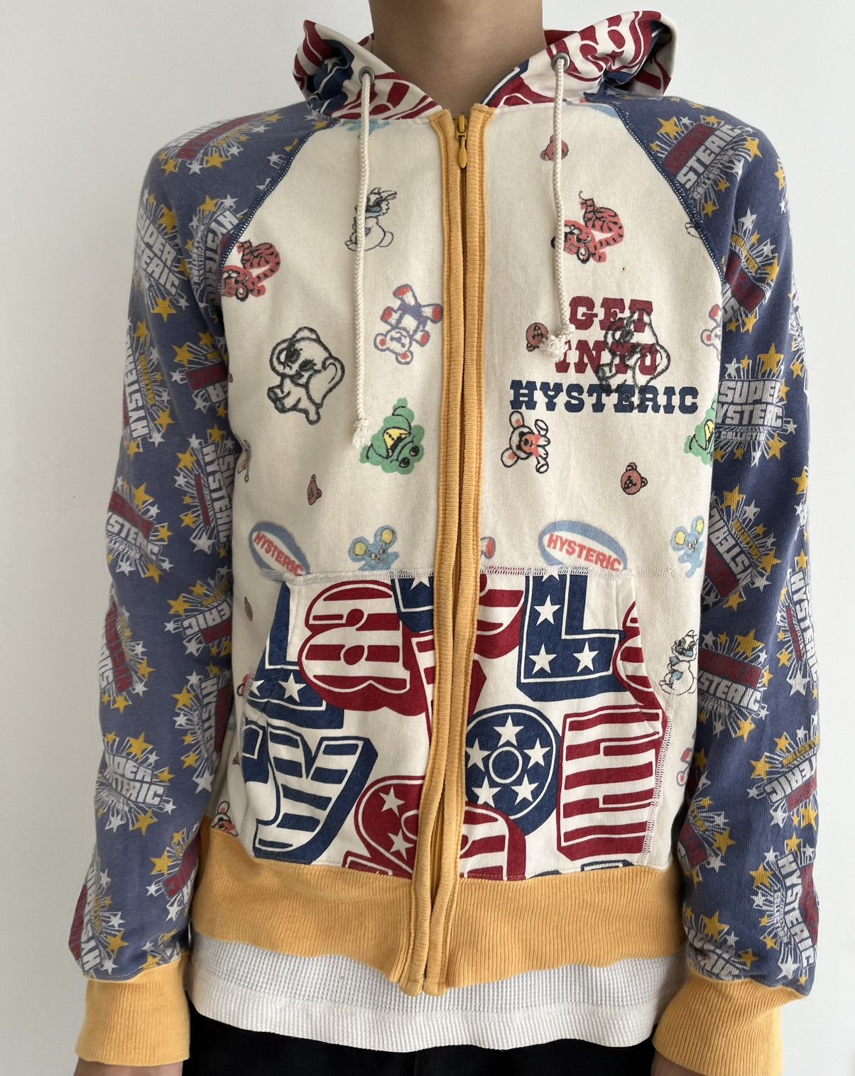 Hysteric Glamour × Vintage Vintage 90s HYSTERIC GLAMOUR Get Into Hysteric AOP Hoodie Size US L / EU 52-54 / 3 - 8 Thumbnail