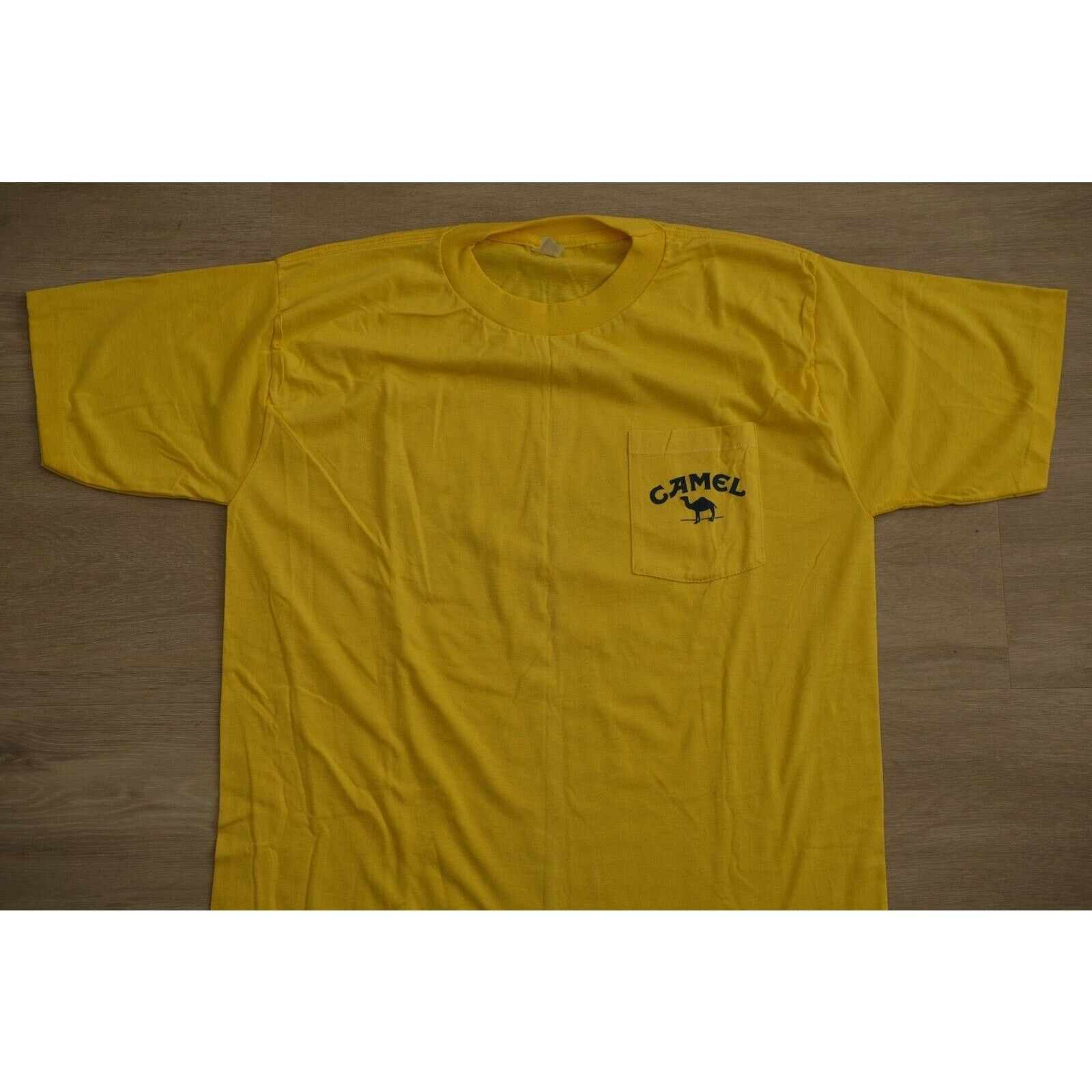 Camel Vintage 90s Camel Cig Promo T-Shirt Unisex XL Yellow Blue Size US XL / EU 56 / 4 - 2 Thumbnail