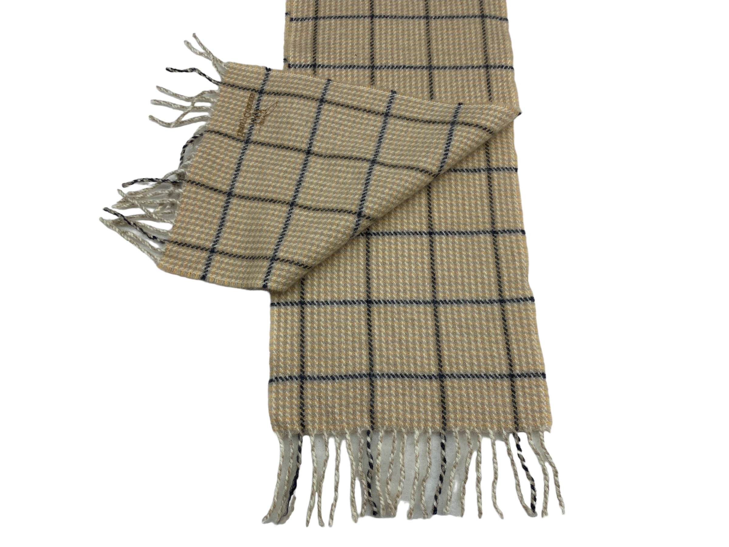 Henry Cotton's × Vintage Vintage Henry Cottons Checkered Scarf Wool 90s Made in Italy Size ONE SIZE - 7 Thumbnail